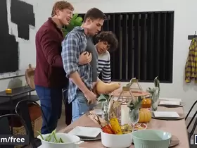 Friendsgiving Meeting With Nate Grimes And His Friends Ends Up In A Wild Raw Fucking Gay Party - Men