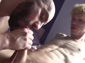 Blond Twink And Bearded Hunk Suck Dicks Mutually Before Anal