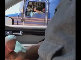 Trucker Watches me cum